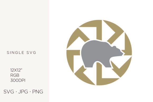 Bear with Slavic Sun Symbol: Creative Uses