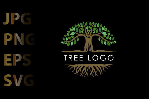 Circular Oak Tree and Roots Logo: Elevating Brand Identity with Ancient Strength