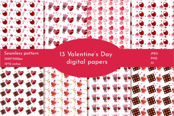Creating Unique Valentine’s Designs with a Cartoon Digital Paper Pack