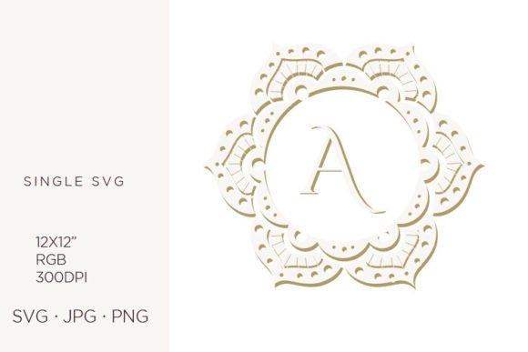 Elegant Floral Mandala Letter Art