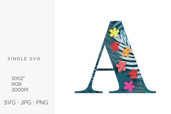 Elevate Designs with Floral Letter A Art