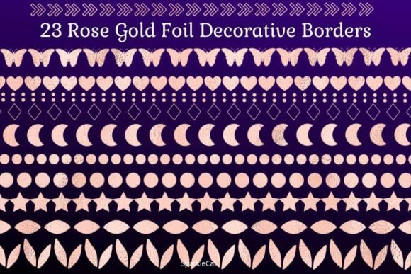 Elevate Designs with Rose Gold Foil Borders