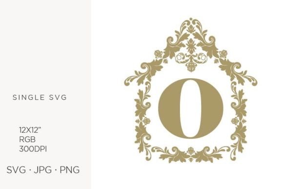 House Like Ornamental Emblem, Letter O: A Versatile Design Element for Modern Creators
