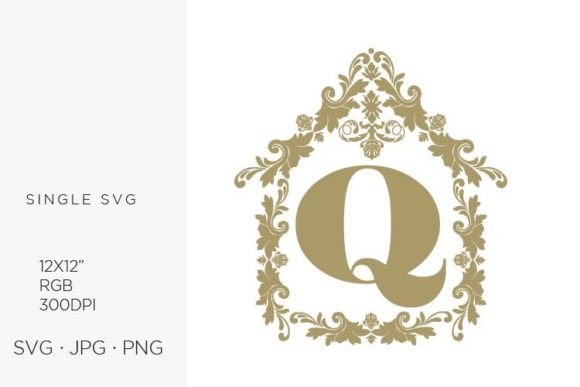 House Like Ornamental Emblem, Letter Q: A Versatile Digital Asset for Modern Design