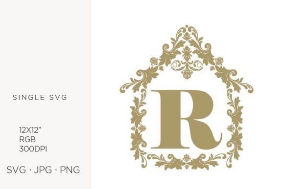 House Like Ornamental Emblem, Letter R