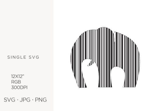 Mastering the Barcode Abstract Elephant Shape Vector for Professional Design