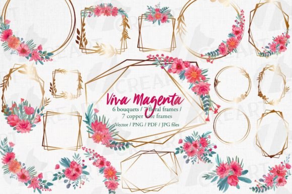 Viva Magenta Flowers Copper Wire Frames: A Design Resource Evaluation